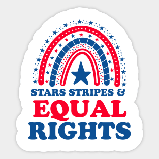 Pro Choice Boho Rainbow Feminist Stars Stripes Equal Rights Sticker